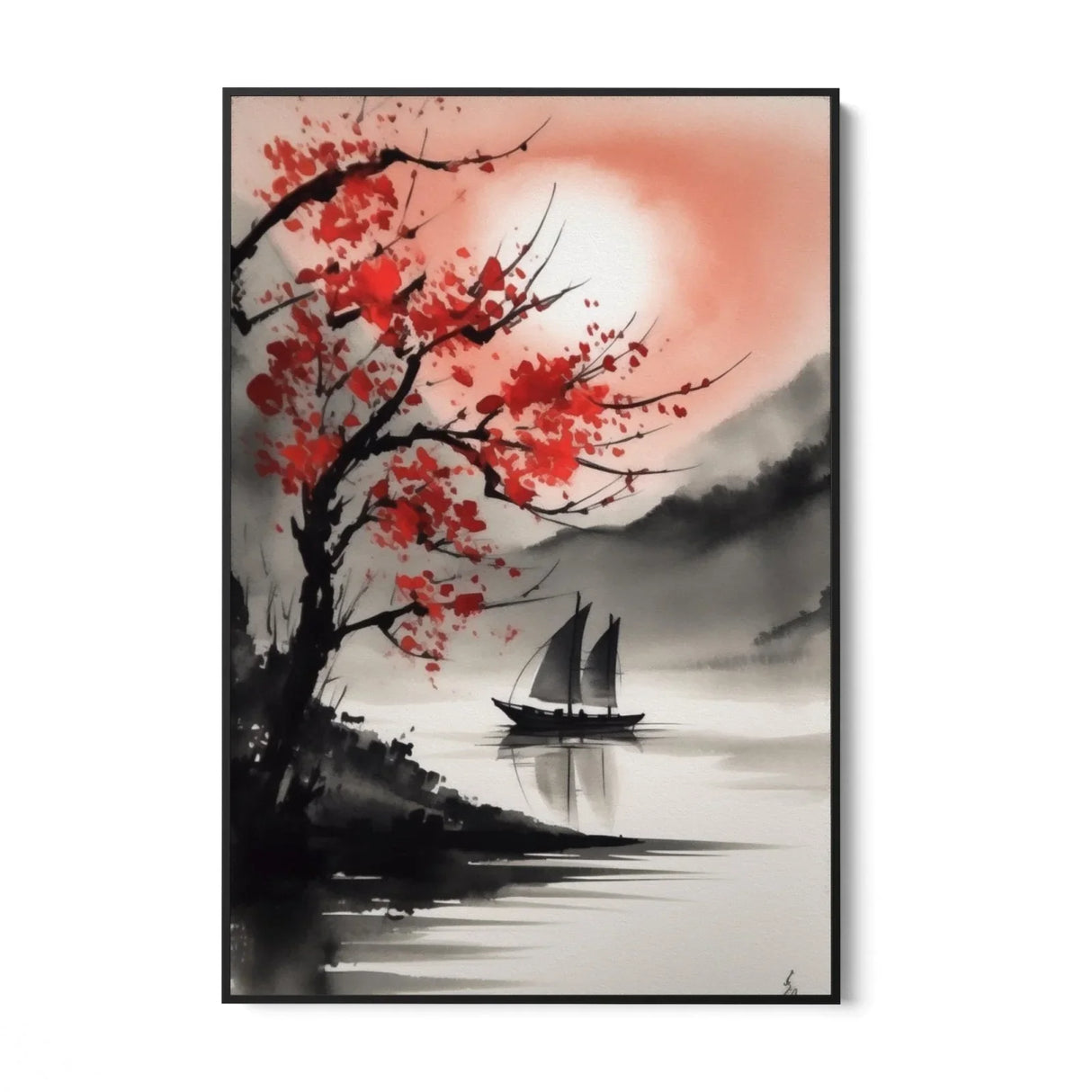 Quadro Stampa su Tela Rosso di sera - CupidoDesign