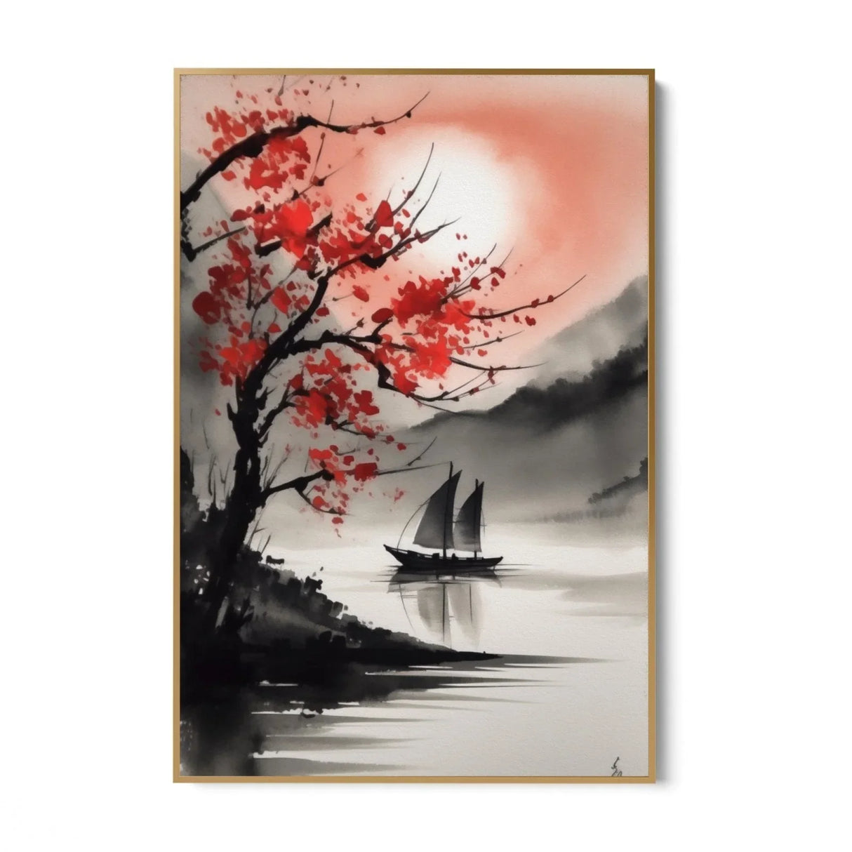 Quadro Stampa su Tela Rosso di sera - CupidoDesign