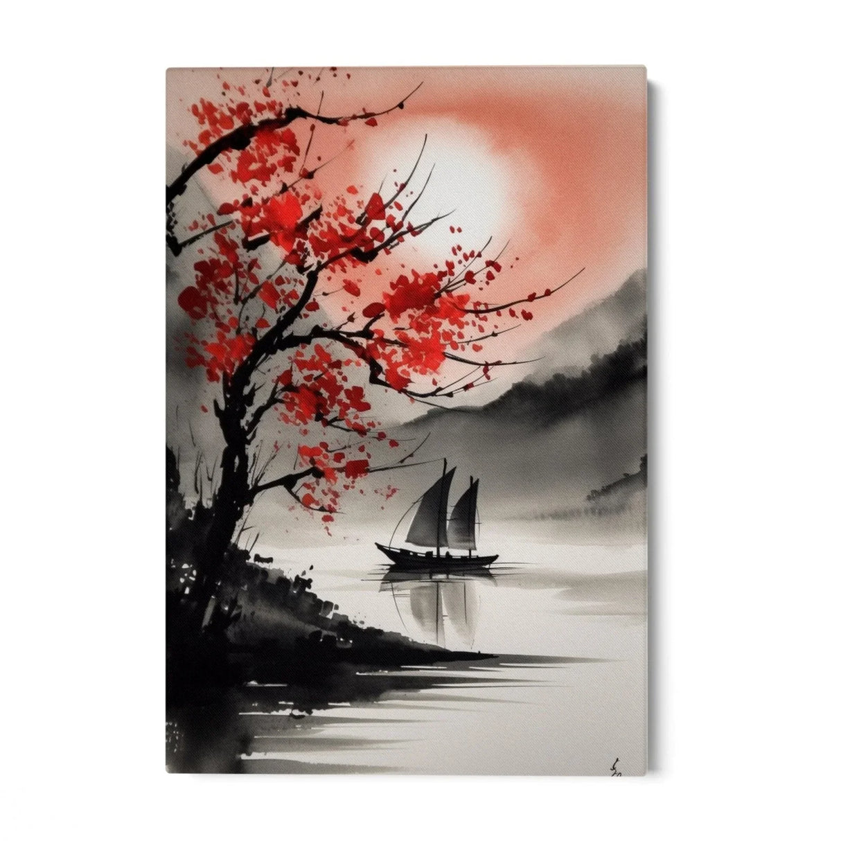 Quadro Stampa su Tela Rosso di sera - CupidoDesign