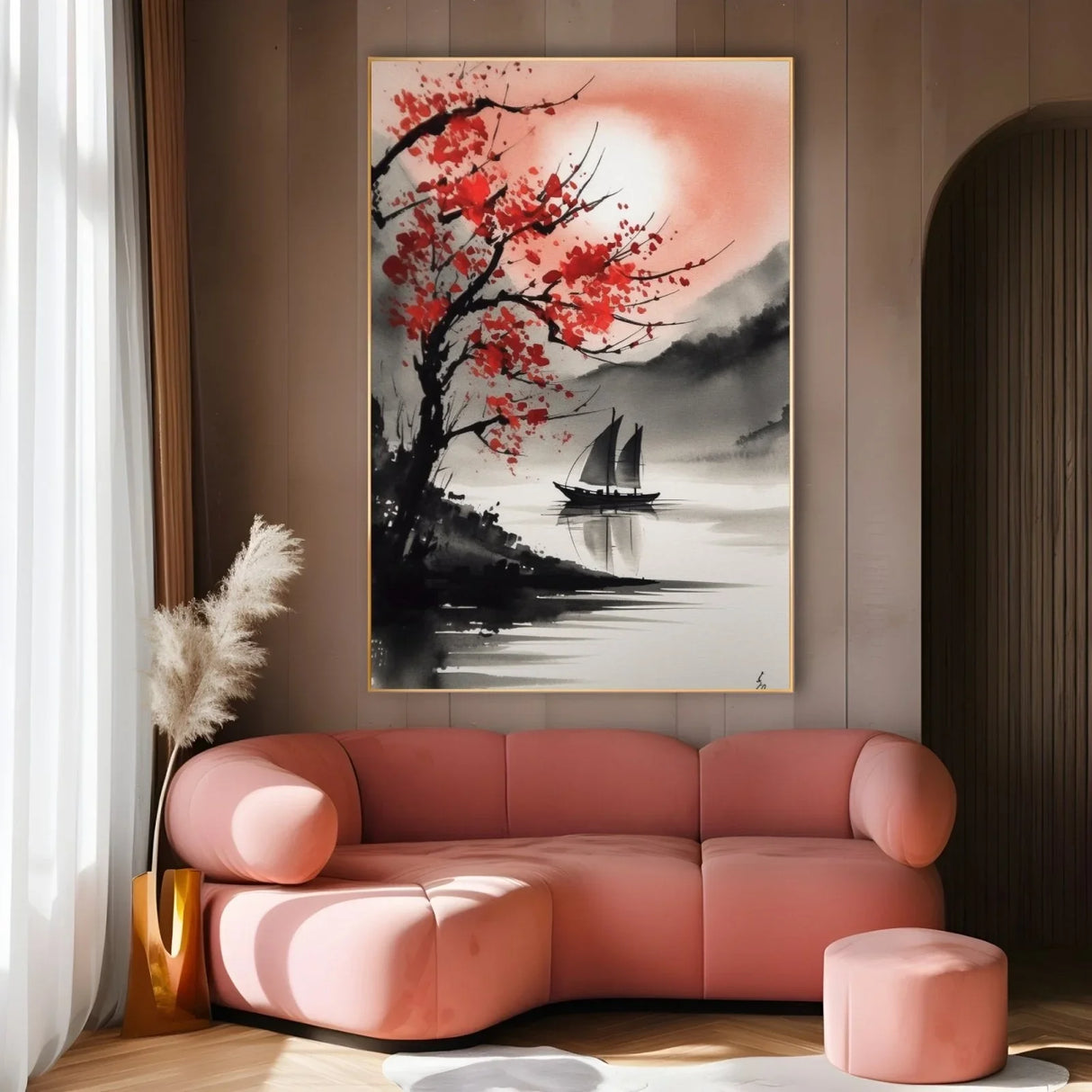 Quadro Stampa su Tela Rosso di sera - CupidoDesign