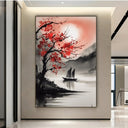 Quadro Stampa su Tela Rosso di sera - CupidoDesign
