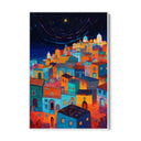 Quadro Stampa su Tela Paese del mediterraneo di notte - CupidoDesign