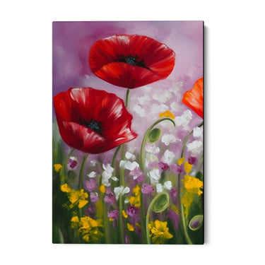 Quadro Stampa su Tela Papaveri Colorati - CupidoDesign