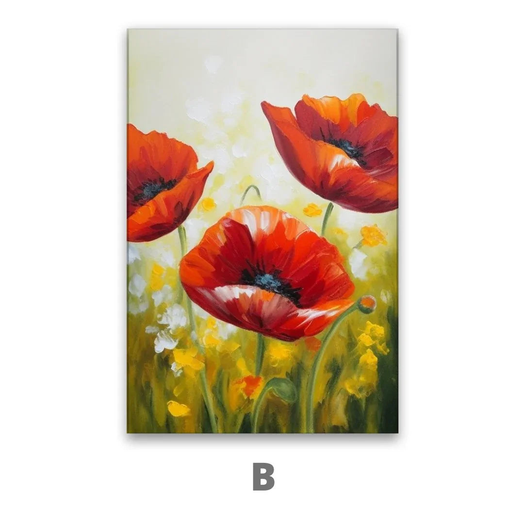 Quadro Stampa su Tela Papaveri Colorati - CupidoDesign