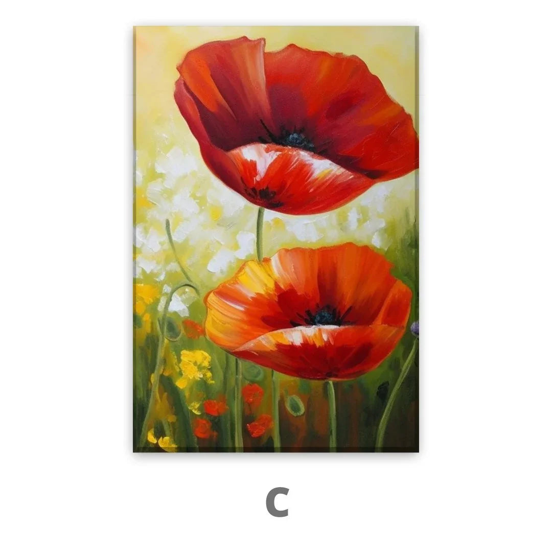 Quadro Stampa su Tela Papaveri Colorati - CupidoDesign
