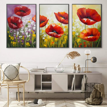 Quadro Stampa su Tela Papaveri Colorati - CupidoDesign