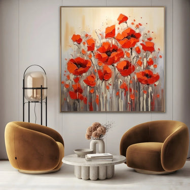 Quadro Stampa su Tela Papaveri Incantati - CupidoDesign