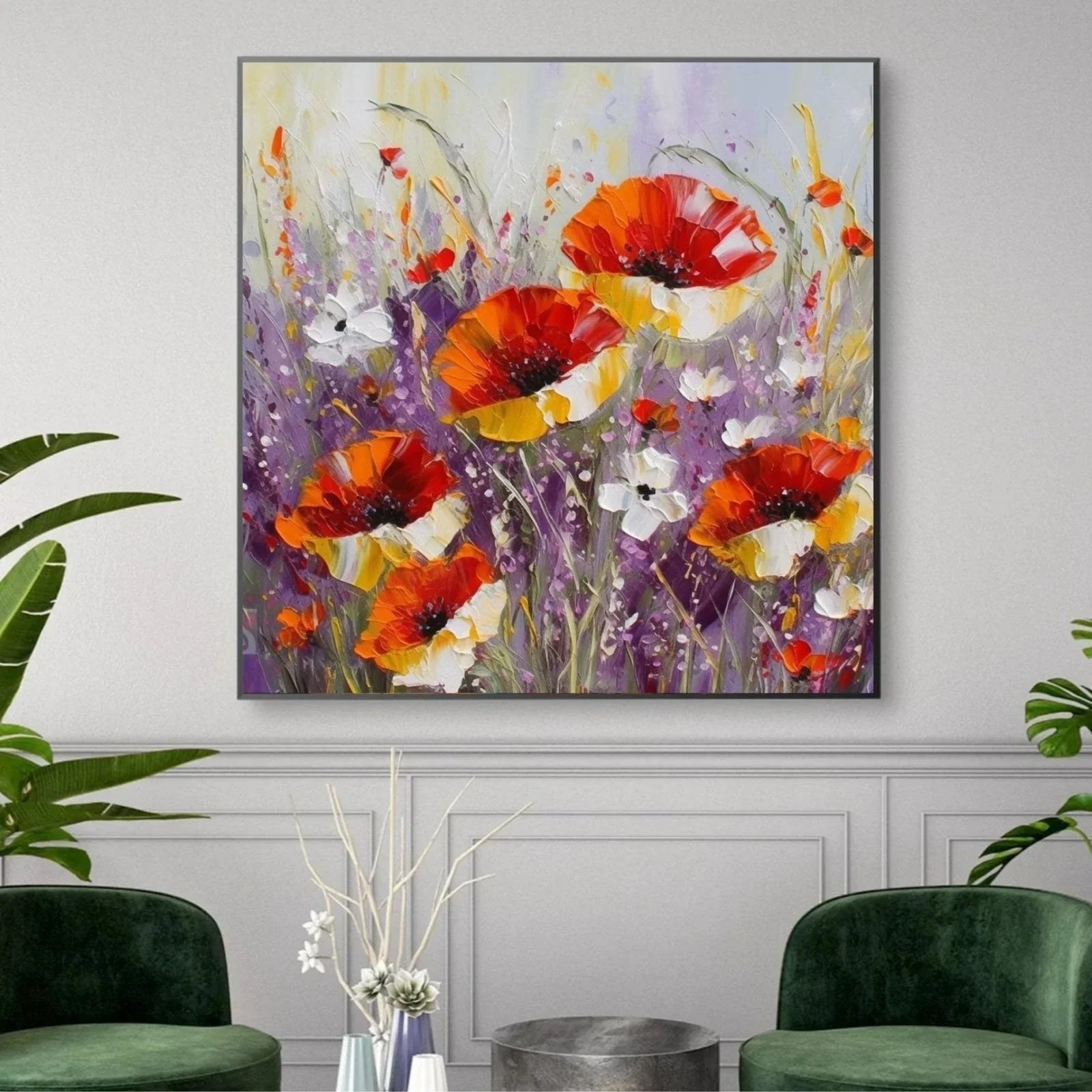 Quadro Moderno Con Stampa Su Tela Materica A Rilievo Floreale PICTURES Papaveri Grey 52x122 Cm 87974631 Quadro Moderno Con Stampa Su Tela Materica A Rilievo Floreale PICTURES Papaveri Grey 52x122 Cm 87974631