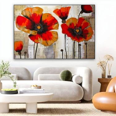 Quadro Stampa su Tela Papaveri nella storia - CupidoDesign