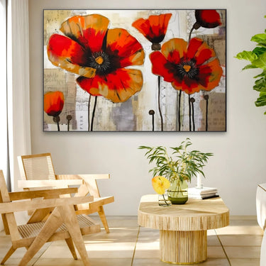 Quadro Stampa su Tela Papaveri nella storia - CupidoDesign