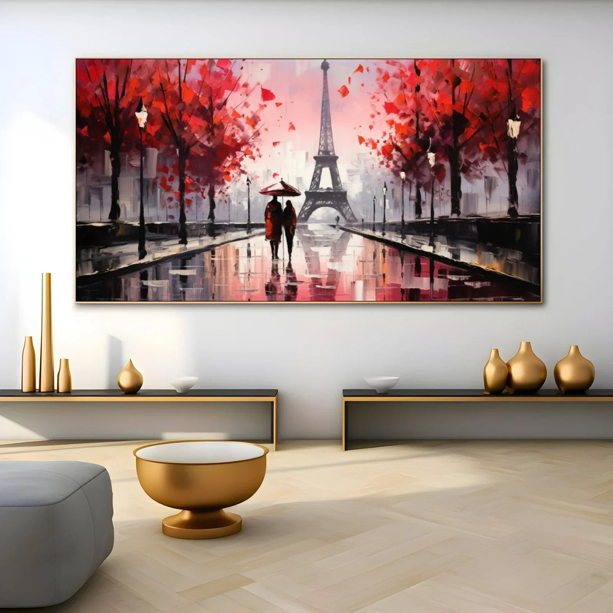 Quadro Stampa su Tela Parigi Coperta dall'Amore - CupidoDesign