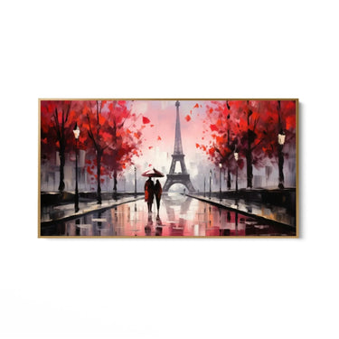Quadro Stampa su Tela Parigi Coperta dall'Amore - CupidoDesign