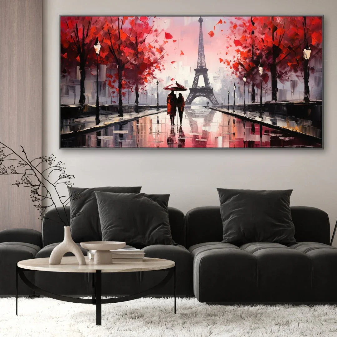 Quadro Stampa su Tela Parigi Coperta dall'Amore - CupidoDesign