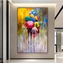 Quadro Stampa su Tela Passeggiata sotto la pioggia - CupidoDesign