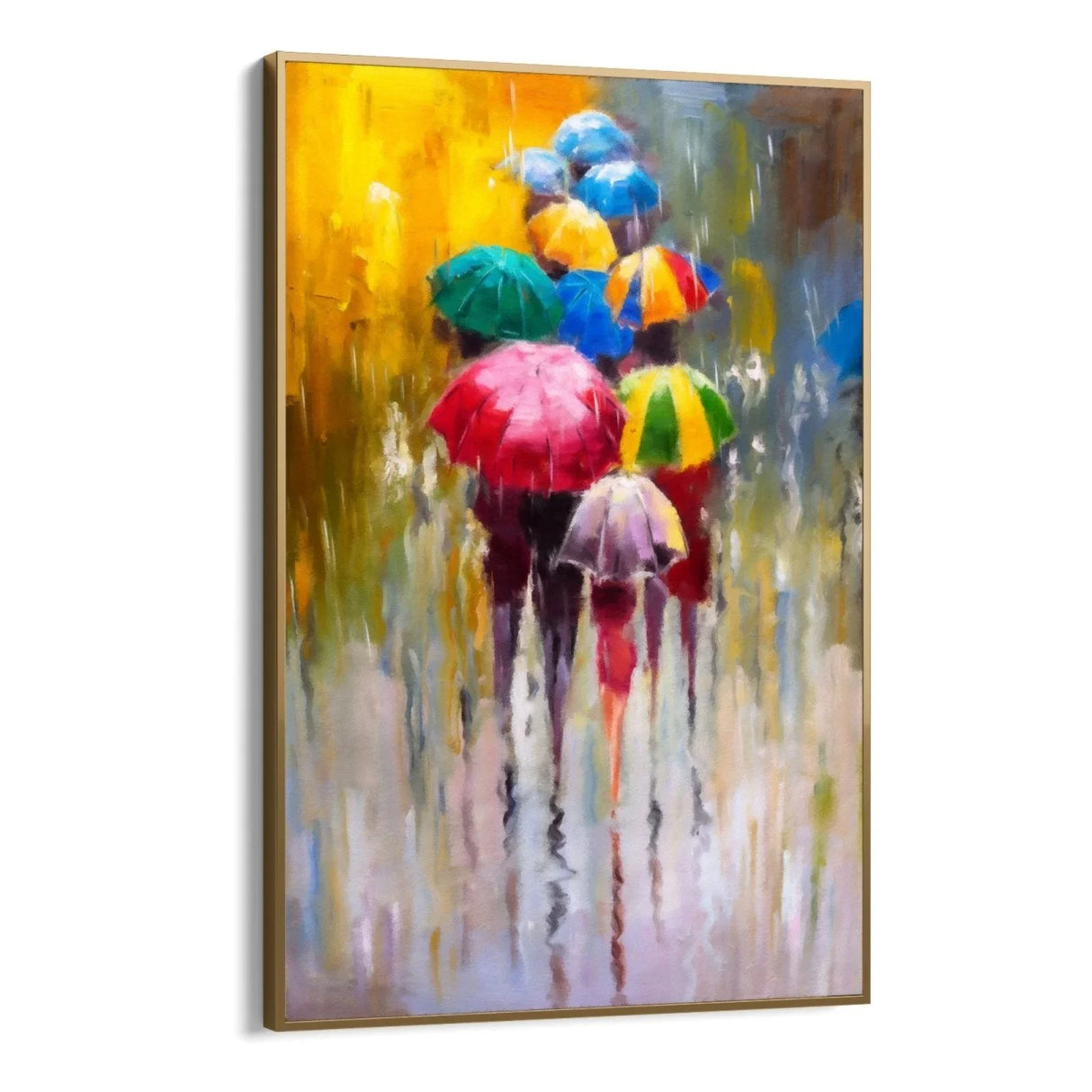 Quadro Stampa su Tela Passeggiata sotto la pioggia - CupidoDesign