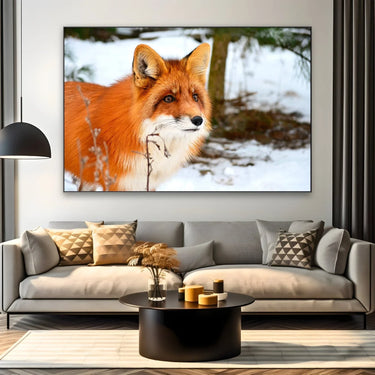 Quadro Stampa su Tela Passi sulla neve Silenziosa - CupidoDesign