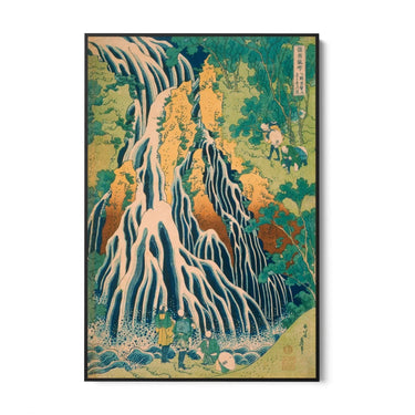 Quadro Stampa su Tela Pellegrini alla Cascata di Kirifuri, Katsushika Hokusai - CupidoDesign
