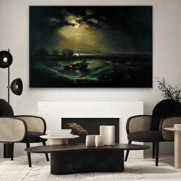 Quadro Stampa su Tela Pescatore in mare, William Turner - CupidoDesign