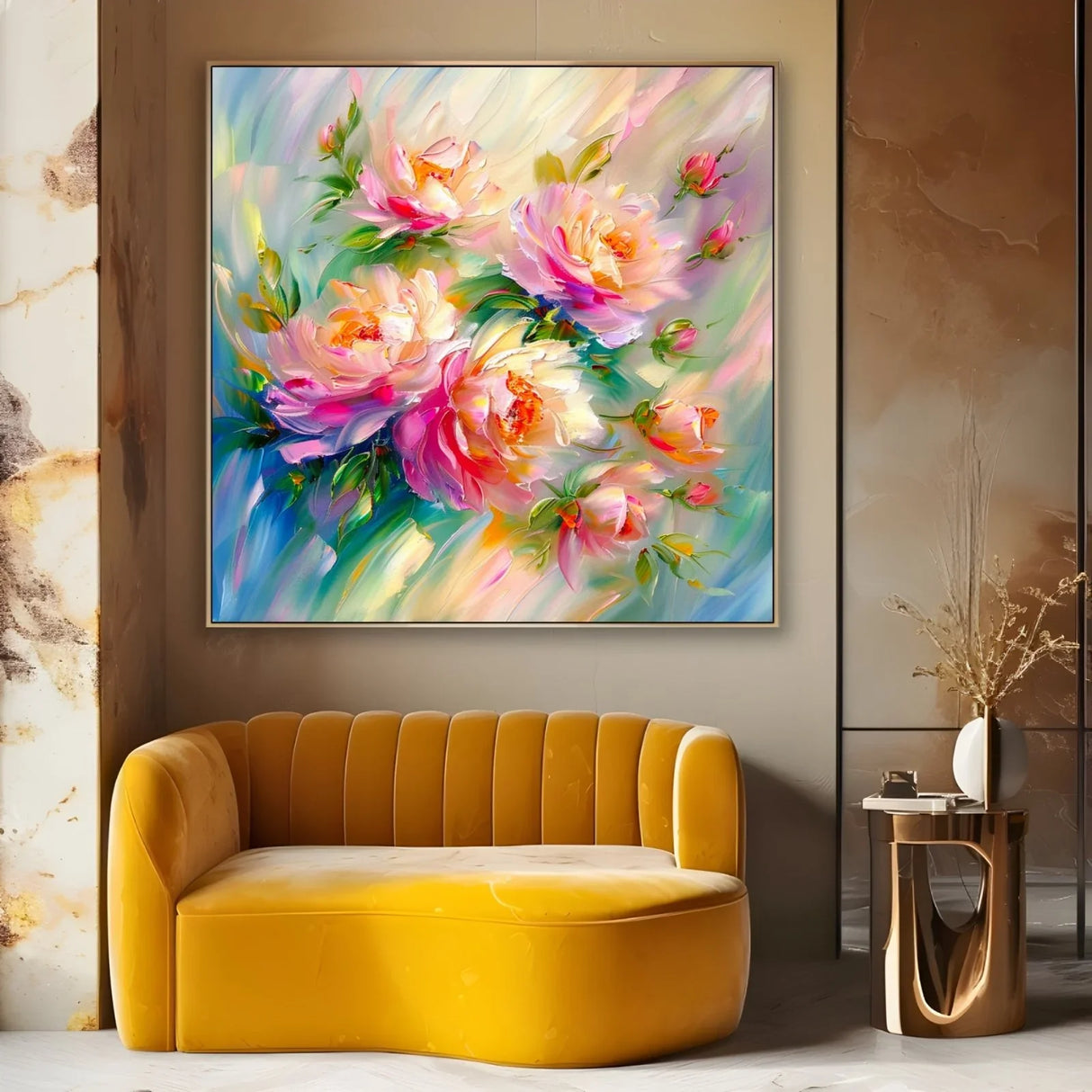 Quadro Stampa su Tela Petali Arcobaleno - CupidoDesign
