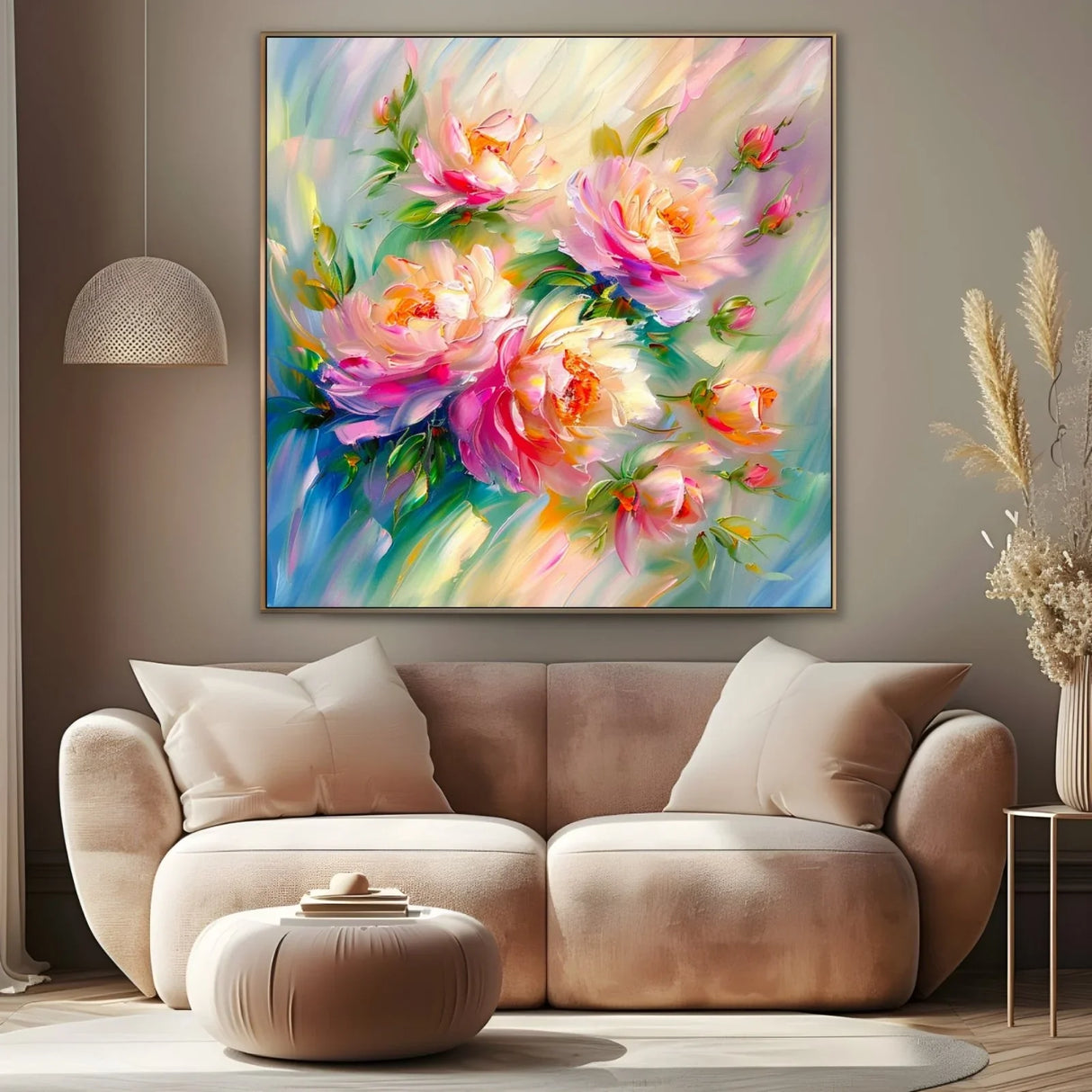 Quadro Stampa su Tela Petali Arcobaleno - CupidoDesign