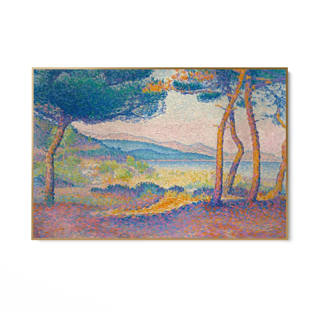 Quadro Stampa su Tela Pini lungo la costa, Henri-Edmond Cross - CupidoDesign