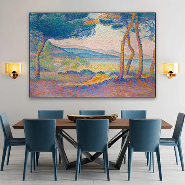 Quadro Stampa su Tela Pini lungo la costa, Henri-Edmond Cross - CupidoDesign