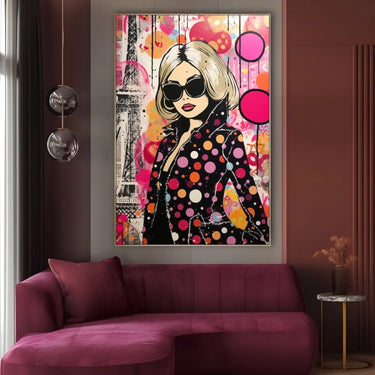 Quadro Stampa su Tela Pink Dot - CupidoDesign