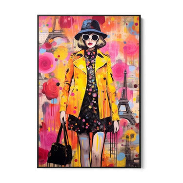 Quadro Stampa su Tela Pink Rose Graffiti - CupidoDesign
