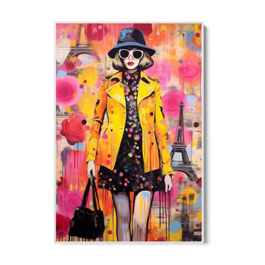 Quadro Stampa su Tela Pink Rose Graffiti - CupidoDesign
