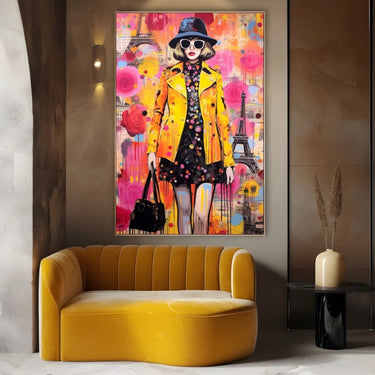 Quadro Stampa su Tela Pink Rose Graffiti - CupidoDesign