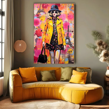 Quadro Stampa su Tela Pink Rose Graffiti - CupidoDesign