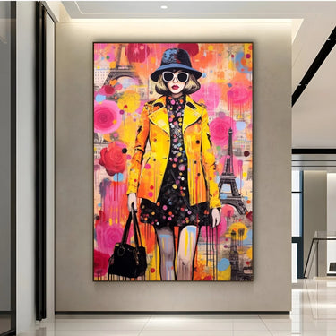 Quadro Stampa su Tela Pink Rose Graffiti - CupidoDesign