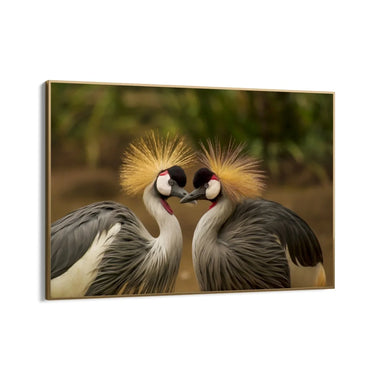 Quadro Stampa su Tela Piume D'Oro - CupidoDesign