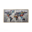 Quadro Stampa su Tela Planisfero astratto - CupidoDesign