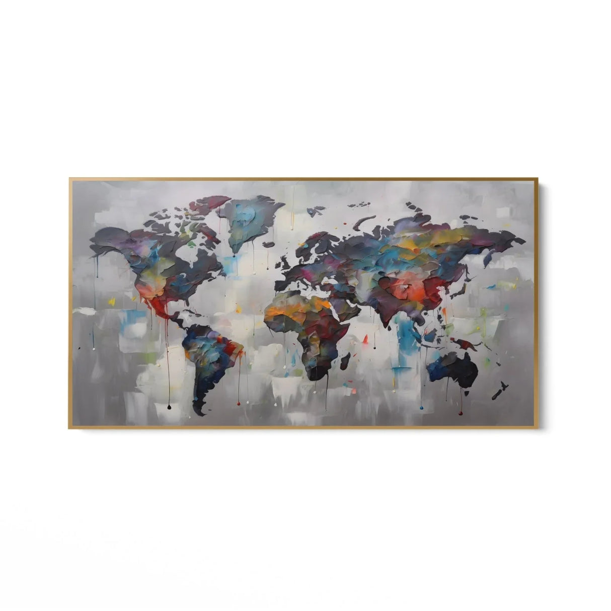 Quadro Stampa su Tela Planisfero astratto - CupidoDesign