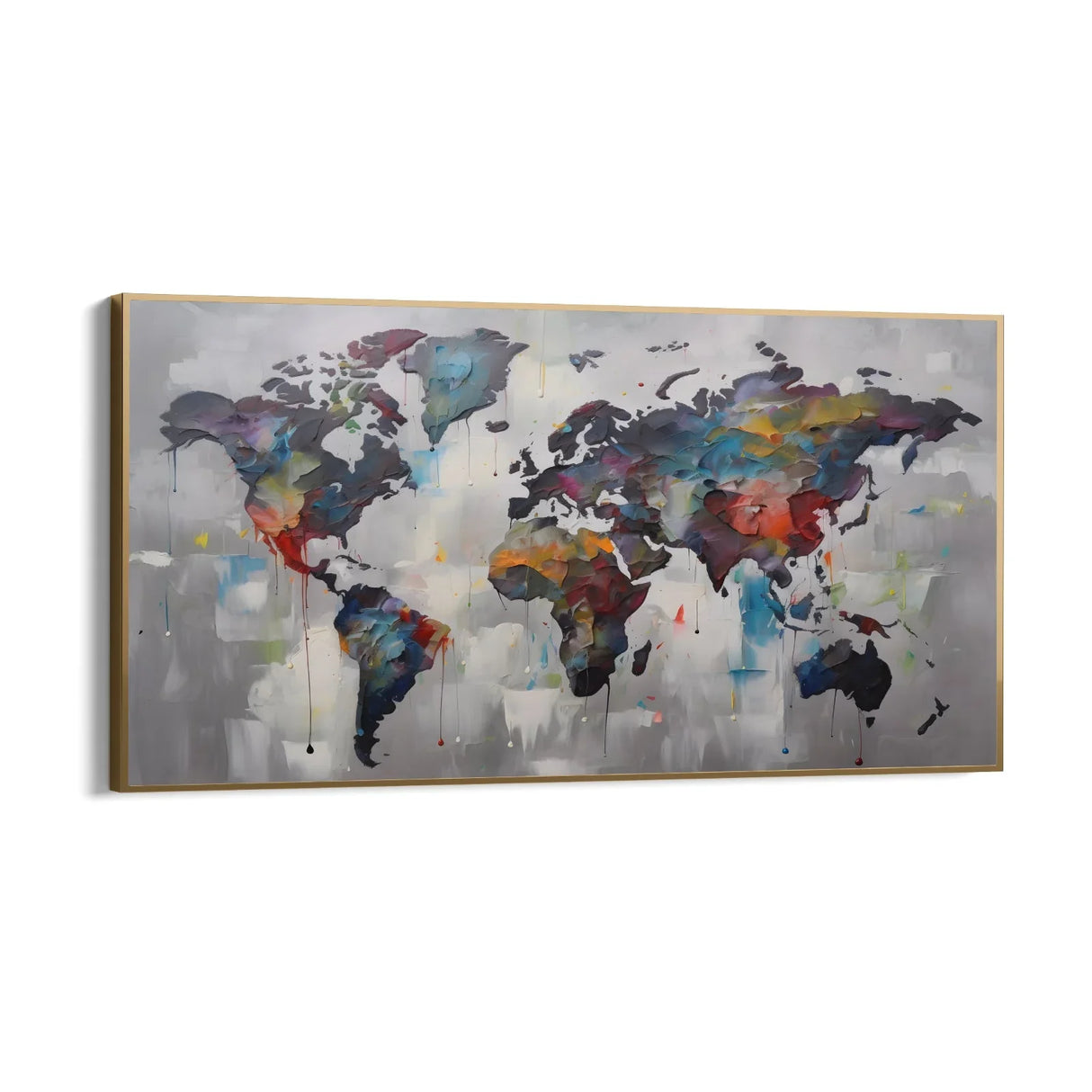Quadro Stampa su Tela Planisfero astratto - CupidoDesign