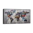 Quadro Stampa su Tela Planisfero astratto - CupidoDesign