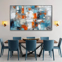 Quadro Stampa su Tela Polarità Blu Arancio - CupidoDesign
