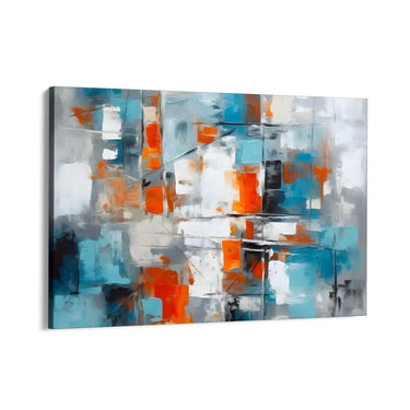 Quadro Stampa su Tela Polarità Blu Arancio - CupidoDesign