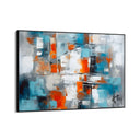 Quadro Stampa su Tela Polarità Blu Arancio - CupidoDesign