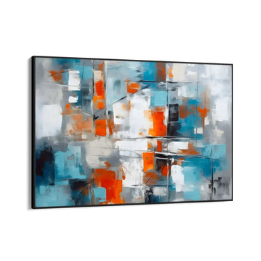 Quadro Stampa su Tela Polarità Blu Arancio - CupidoDesign