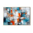 Quadro Stampa su Tela Polarità Blu Arancio - CupidoDesign