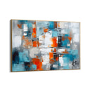 Quadro Stampa su Tela Polarità Blu Arancio - CupidoDesign