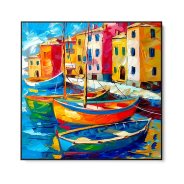 Quadro Stampa su Tela Porto di Colori - CupidoDesign
