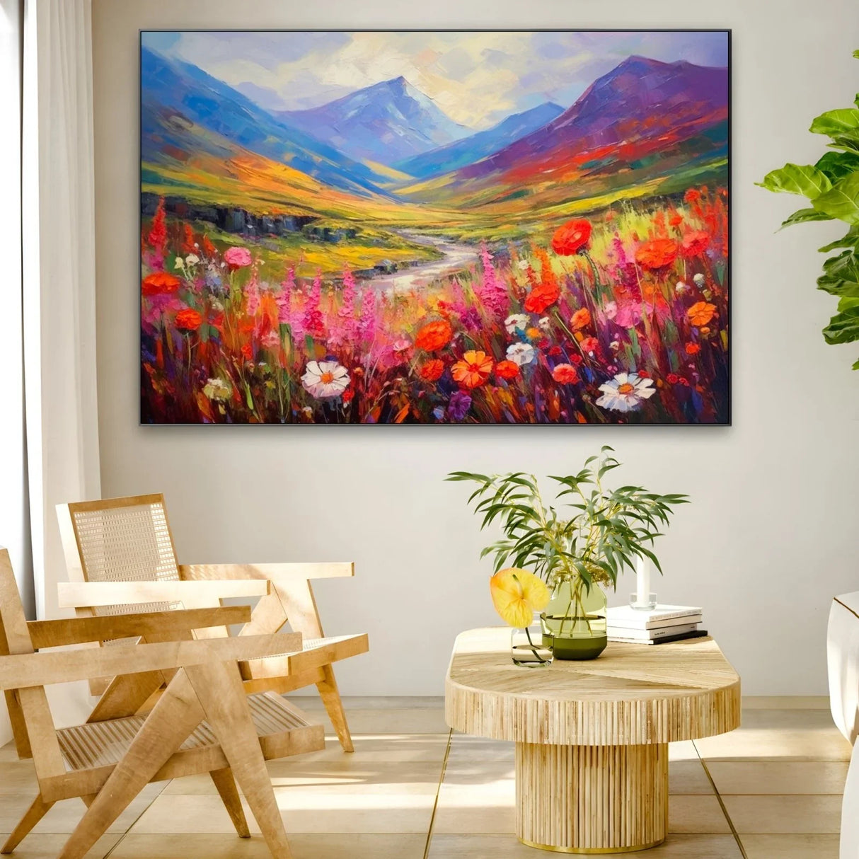 Quadro Stampa su Tela Prato Fiabesco - CupidoDesign