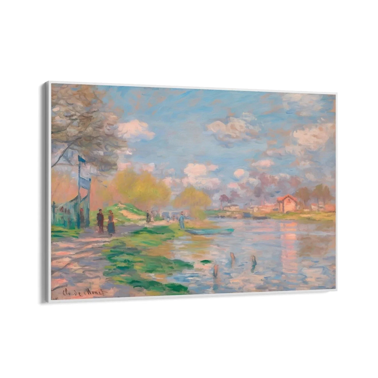 Quadro Stampa su Tela Primavera lungo la senna - Claude Monet - CupidoDesign
