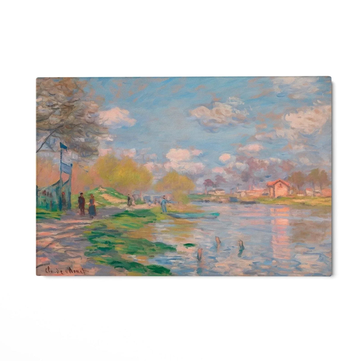 Quadro Stampa su Tela Primavera lungo la senna - Claude Monet - CupidoDesign