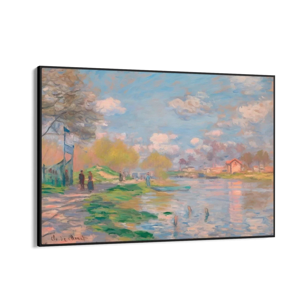 Quadro Stampa su Tela Primavera lungo la senna - Claude Monet - CupidoDesign