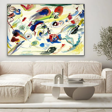Quadro Stampa su Tela Primo acquerello astratto, Wassily Kandinsky - CupidoDesign