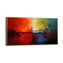 Quadro Stampa su Tela Prospetto rosso - CupidoDesign